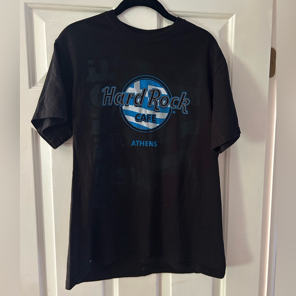 Hard Rock Cafe Athens Black and Blue Tee